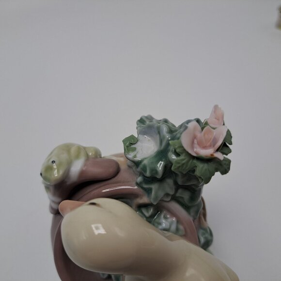 Lladro Porcelain Figurine #8025 "How Are You?" Duckling & Frog Damaged No Box - Picture 10 of 13